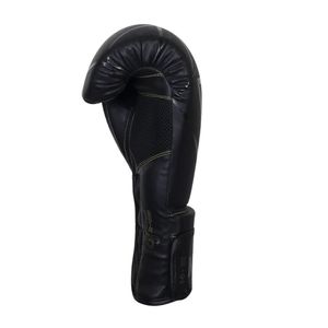 ถุงมือชกมวยหนัง PU ระบายอากาศได้ดีถุงมือฝึกชกมวยแบบมืออาชีพมีแผ่นรองกันลม - Product Image 3