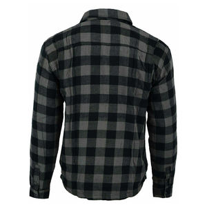 <b>Mens</b> Black Grey Plaid Heavyweight <b>Flannel</b> Shirt CE Armor Protective Work Safety Outdoor Protection <b>Jacket</b> - Product Image 6