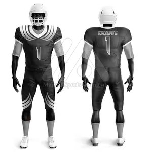 Wholesale Custom Designed American Football Uniform Kit Breathable Quick Dry Short Sleeve 100% Polyester for Adult Men's Teams - Product Image 2