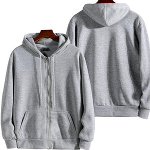 Automne hiver hommes sweat à capuche zippé 100% coton nouveau à manches longues mode décontracté coupe ample vêtements de sport tenue fermeture éclair à capuche pour hommes - Product Image 3