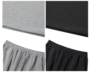 Conjunto de pantalones cortos de verano para hombre de algodón 100% al por mayor, trajes formales, polos de golf, camisetas de dos piezas para hombre, conjunto de pantalones cortos 1/4 con cremallera media - Product Image 6