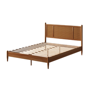 Cabecera de Cama de Madera de Teca con Base de Listones y Diseño de Patas Elevadas - Product Image 5