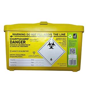 1 Litre Sharpsguard <b>Sharps</b> <b>Bin</b> Yellow Waste <b>Bin</b> - Product Image 1