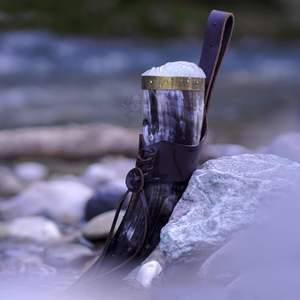 Corne à boire viking pour bière, corne de bœuf de haute qualité polie pour boire, corne naturelle artisanale pour boire viking - Product Image 2