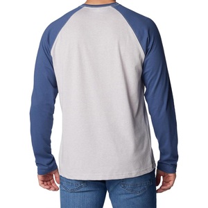 คุณภาพสูงผู้ชาย Raglan ลูกเรือคอยาวแขนยาวเสื้อยืดที่กําหนดเองผ้าฝ้าย 100% สีเปล่า Raglan แขนเสื้อยืดสําหรับชาย - Product Image 2