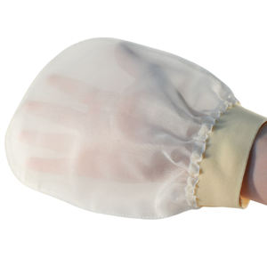 Bone White 100% Gant de bain exfoliant cocon turc brut Kese Mitt Scrubber Soins de la peau du corps Emballage écologique Logo personnalisé - Product Image 1