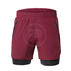 OEM Service New Arrival Men's Fitness Shorts Custom Design Solid Pattern Elastic <b>Mid</b> Waist Closure Casual Style for Adults - Product Image 1
