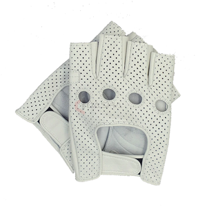 Gants en cuir demi-doigt personnalisés de haute qualité hommes femmes hiver chaud doux confortable mode conduite fournisseur de vêtements quotidiens - Product Image 3