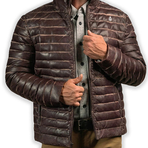 แจ็กเก็ตหนังสำหรับผู้ชายเสื้อแจ็คเก็ตขนเป็ดฤดูหนาวมีหลายขนาดและสีดีไซน์ล่าสุด - Product Image 1