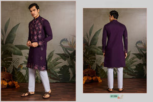 Nouveau miroir de festival exclusif avec la collection Kurta brodée pour hommes - Product Image 3