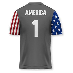 Conçu sur mesure maillot de football américain grande taille respirant évacuation de l'humidité et léger pour hommes été - Product Image 2