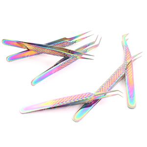 Pinzas de Acero Inoxidable para Extensión de Pestañas con Agarre de Diamante, Probadas a Mano, Pinzas de Aislamiento para Pestañas con Mango Antideslizante - Product Image 2