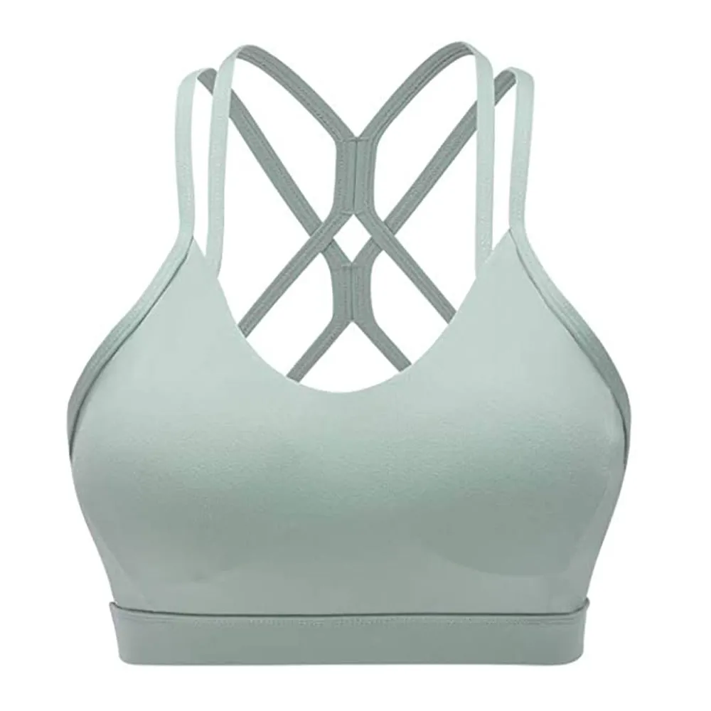 Mulheres Casual Wear Top Customized Fitness Vestuário Sports Bra New Plain Blank Yoga Wear Sportswear Bra Para Senhoras