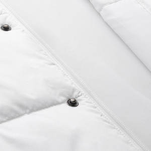 <b>Men's</b> Hooded <b>Jacket</b> Solid <b>White</b> Warm Autumn Windproof Anti-Bacterial Breathable Lightweight Zipper Design Comfortable Front - Product Image 2