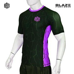 Venta al por mayor MMA BJJ Rashguard para ropa de gimnasio y natación protector de erupción de compresión jiu jitsu impreso completo para hombres - Product Image 2