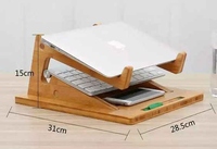 Soporte ergonómico de madera para computadora portátil Accesorio de escritorio elegante y funcional Soportes para computadora portátil Venta popular Soporte para computadora portátil al costo más bajo