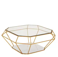 Grande table basse en aluminium et laiton, finition antique martelée, design durable et écologique, meubles de salon, Azora Industries