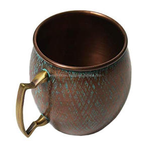 Mug en cuivre martelé, mugs Mule, idéal pour les boissons, design martelé, nouveau design, mug en cuivre massif pour Moscow Mule - Product Image 6
