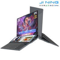 Nouvel ordinateur portable à double écran OEM 16+14 pouces, Intel Core I7 9850H, écran tactile IPS, 32 Go de DDR4, 512 Go/1 To SSD, clavier anglais, Windows 10/11, en stock