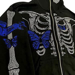 Créez votre propre sweat-shirt à capuche entièrement zippé avec pierre imprimé. Vêtements d'hiver décontractés avec Logo OEM - Product Image 4