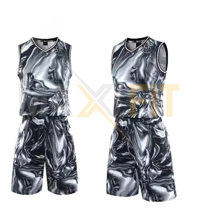 ชุดเครื่องแบบดีไซน์ตามสั่งพร้อมชุดกีฬาสั้น,ชุดบาสเก็ตบอลชุดกีฬาดีไซน์แบบระเหิด - Product Image 1