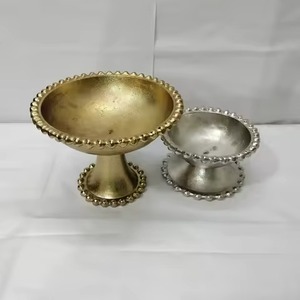 Tazón de Servir de Metal Plateado de Estilo Único, Tazón Decorativo de Alta Calidad para Frutas y Dátiles para Fiestas y Uso Doméstico - Product Image 4