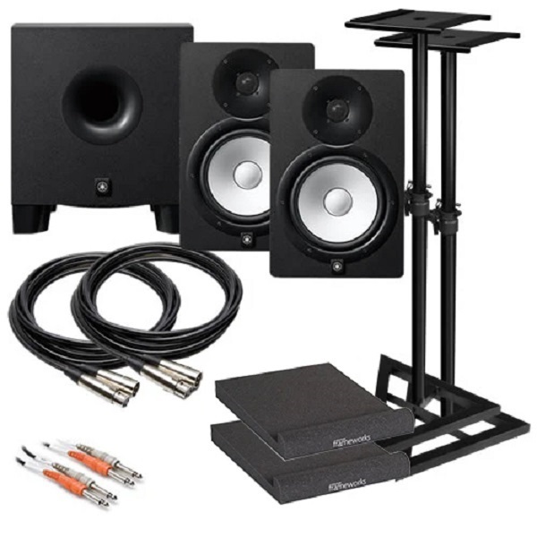 High Sales On New HS8 8" Powered Studio Monitor Speaker COMPLETE AUDIO BUNDLE