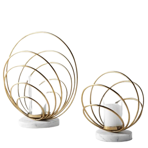 Support à bougie en métal Décoration de mariage Fait à la main Vente en gros Porte-bougie Classique Élégant Décoration d'événement Bougeoir en métal - Product Image 4