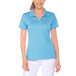 T-shirt de performance pour femme, tricoté, uni, séchage rapide, respirant, vêtement de sport à manches courtes pour le golf et le tennis, vente en gros, logo personnalisé - Product Image 2