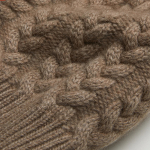 Hot Sale Cable Knit Cashmere Wool Hat Beanie Warm Winter Soft Knitted Kids or Adults Knit Hats Beanie - Product Image 4