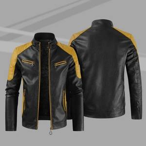 Veste en cuir véritable pour hommes couleur bloc arrivée unisexe toile personnalisée de haute qualité vente en gros - Product Image 6