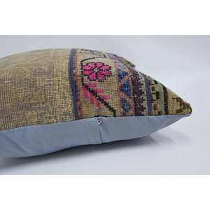 Multicolor Bohemian Wool <b>Pillow</b> 28x28 Inch Vintage Floral Print Cushion Portable for Bedding and Floor Use - Product Image 5