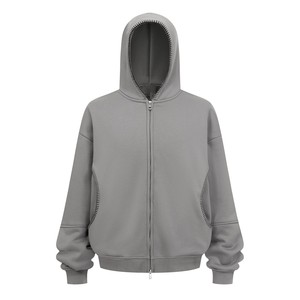 Sweat-shirt en coton lourd prérétréci sur mesure pour les marques de vêtements pour enfants américaines, avec sweat-shirt en molleton bouclette en gros - Product Image 4