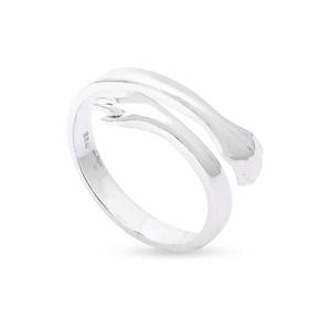 Anillo de abrazo clásico ajustable en plata de ley 925 para regalos de fiesta para mujeres - Product Image 1