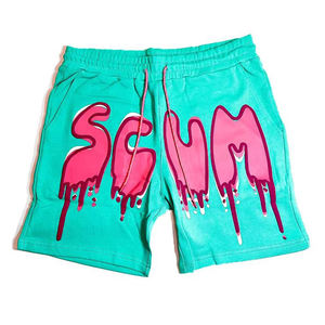 Short d'été Unisex Streetwear Custom Puff Print 100% Cotton Sweat Sports Gym Breathable Joggers French Terry Custom Shorts - Product Image 4