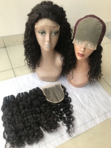 Peluca de cabello humano Mongol de 5x5, pelo rizado con 3 mechones y peluca, 300 gramos, 100% sin procesar, venta al por mayor - Product Image 5