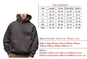 Sweats à capuche épais ultra lourds en vrac 400gsm 450gsm 500gsm 600gsm logo personnalisé 480 500 600 gsm sweats à capuche en coton lourd pour hommes - Product Image 6