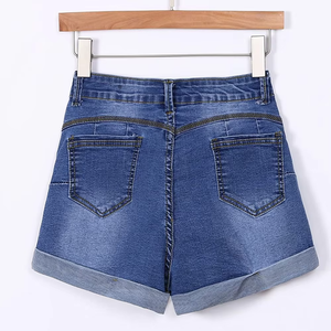 100%cotton breathable custom jeans denim <b>shorts</b> customized denim <b>shorts</b> for <b>women</b> outfit winter summer - Product Image 2