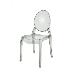 Juego de 4 Sillas Ghost Grandes Transparentes de Acrílico Moderno, Apilables, con Luz y Respaldo, para Comedor, Cocina y Sala de Estar - Product Image 5