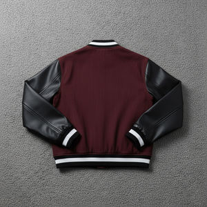 Veste universitaire de baseball à manches en cuir lourd coupe ample la plus vendue pour homme veste de baseball chaude pour l'hiver - Product Image 4