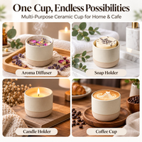 Kingze Tasses à Café et Thé en Céramique Personnalisables sans Anse pour Espresso Cappuccino 100ml 180ml 230ml