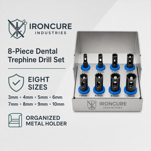 Juego Profesional de 8 Piezas de Brocas para Implantes Dentales de 3mm a 10mm con Soporte Metálico de Almacenamiento - Product Image 2