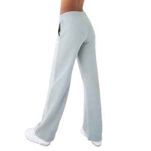 Qualité supérieure femmes hiver polaire dentelle pantalon droit taille moyenne fermeture élastique Style décontracté Anti-rides coupe régulière plat - Product Image 2