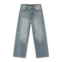 Pantalones vaqueros holgados personalizados para hombre al por mayor, ropa de calle de alta calidad, pantalones vaqueros para invierno con diseño de patrón 3D