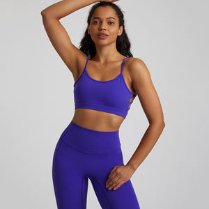 Gran oferta Sujetador deportivo Sujetador integrado de alta calidad Sujetador deportivo elástico de 4 vías para mujer - Product Image 5