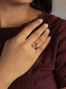 Fashionable 9K Gold Diamond Polki <b>Ring</b> for Women Traditional <b>Indian</b> Wedding Bridal Jewelry Handmade Statement Engagement <b>Ring</b> - Product Image 4