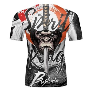 Mma rashguard เสื้อยืดกิโมโนผู้ชาย, เสื้อยืดพิมพ์ลาย3D ใหม่ BJJ kickboxmma เสื้อยืดรัดกล้ามเนื้อนักมวยไทย