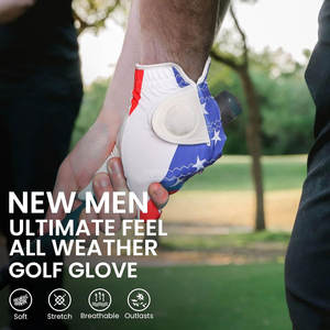 Guantes de golf de piel de oveja auténtica unisex personalizados, guantes de golf antideslizantes al por mayor - Product Image 6