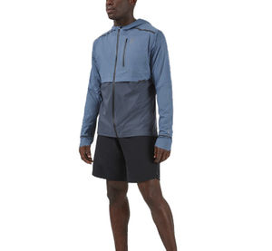 Veste coupe-vent pour homme de marque personnalisée, veste d'extérieur, tissu imperméable écologique, capuche, veste coupe-vent légère - Product Image 2