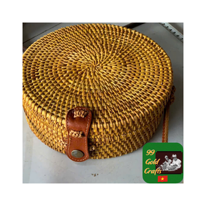 Sac fourre-tout en rotin fait main sac à main en jacinthe d'eau avec style personnalisé pour vêtements décontractés et de plage - Product Image 5